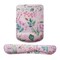 Insten Floral Mouse Pad with Wrist Support and Keyboard Wrist Rest, Ergonomic, Easy Typing, Memory Foam For Gaming Office, Rectangle, Pink